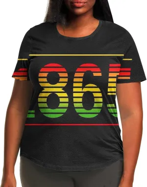 African American Graphic T Shirt for Women Afro Girl Print Short Sleeve Tunic Blouse Casual Summer Plus Size Top