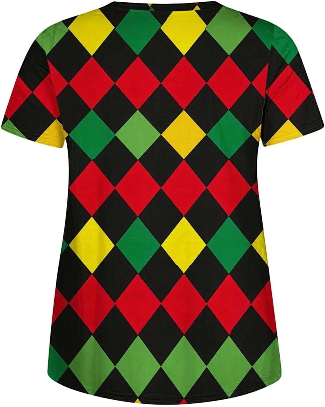 African American Graphic T Shirt for Women Afro Girl Print Short Sleeve Tunic Blouse Casual Summer Plus Size Top
