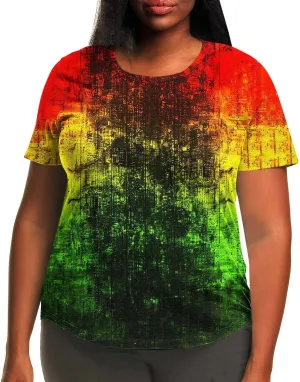 African American Graphic T Shirt for Women Afro Girl Print Short Sleeve Tunic Blouse Casual Summer Plus Size Top