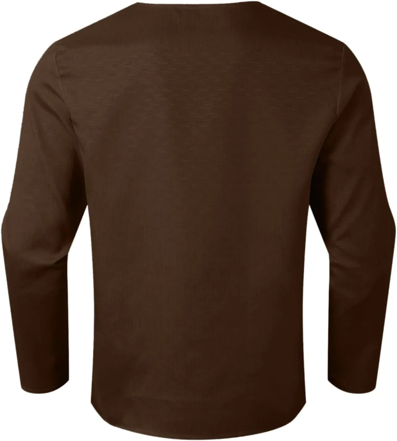 Aniywn Mens Cotton Linen Henley Shirts Boho Beach Summer Solid T Shirt Work Yoga Tops Men Summer Vintage Renaissance Costume