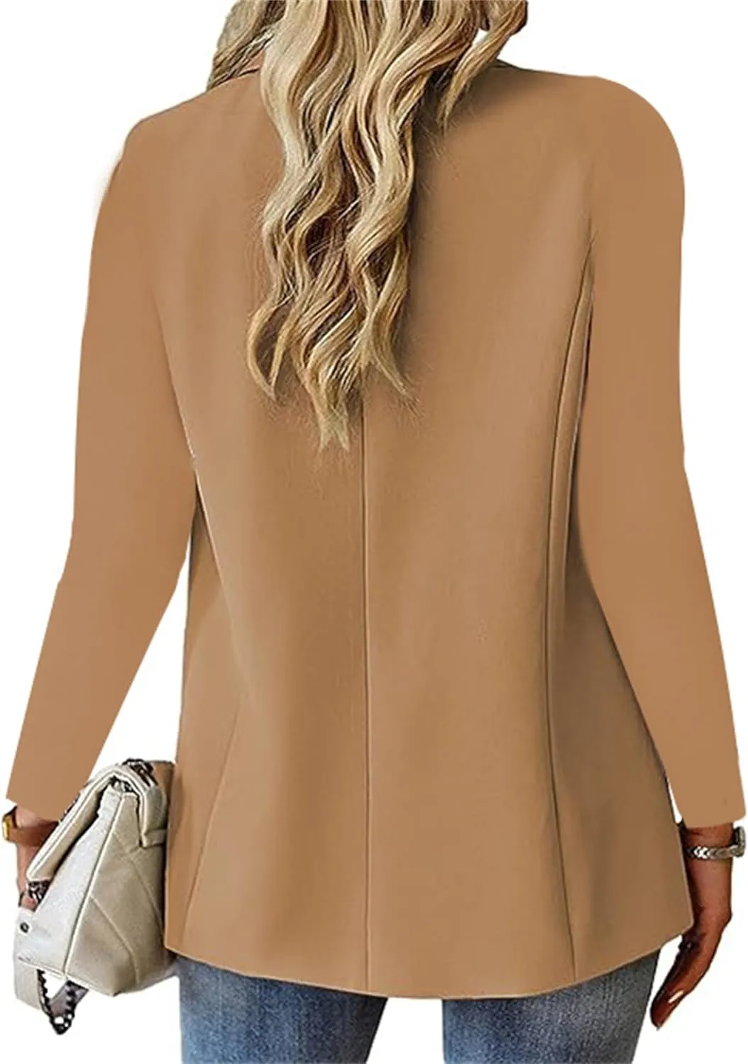Blazers for Women Long Sleeve Open Front Cardigan Casual One Button Blazers Work Office Jackets 2025 Trendy Outfits