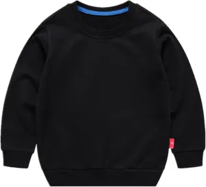 Boys' Crewneck Sweatshirt Girls Sport Long Sleeve Cotton Kids Toddler Casual Solid T-Shirt Pullover Tops