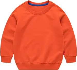 Boys' Crewneck Sweatshirt Girls Sport Long Sleeve Cotton Kids Toddler Casual Solid T-Shirt Pullover Tops