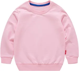 Boys' Crewneck Sweatshirt Girls Sport Long Sleeve Cotton Kids Toddler Casual Solid T-Shirt Pullover Tops