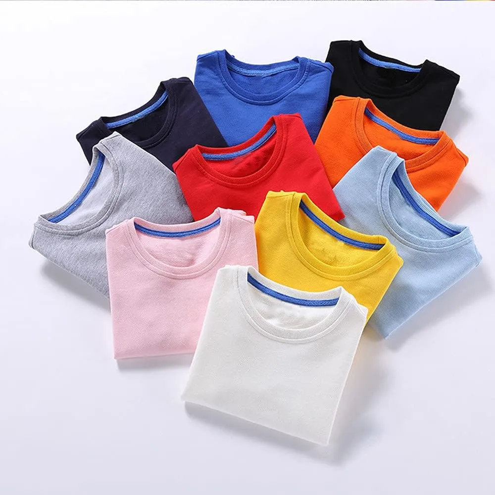 Boys' Crewneck Sweatshirt Girls Sport Long Sleeve Cotton Kids Toddler Casual Solid T-Shirt Pullover Tops