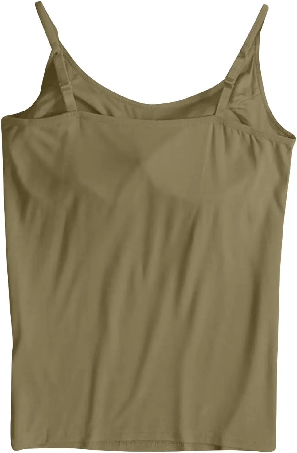 Camisole Tops for Women Built in Bra Adjustable Spaghetti Strap Cotton Workout Yoga Shirts Summer Basic Tank Tops