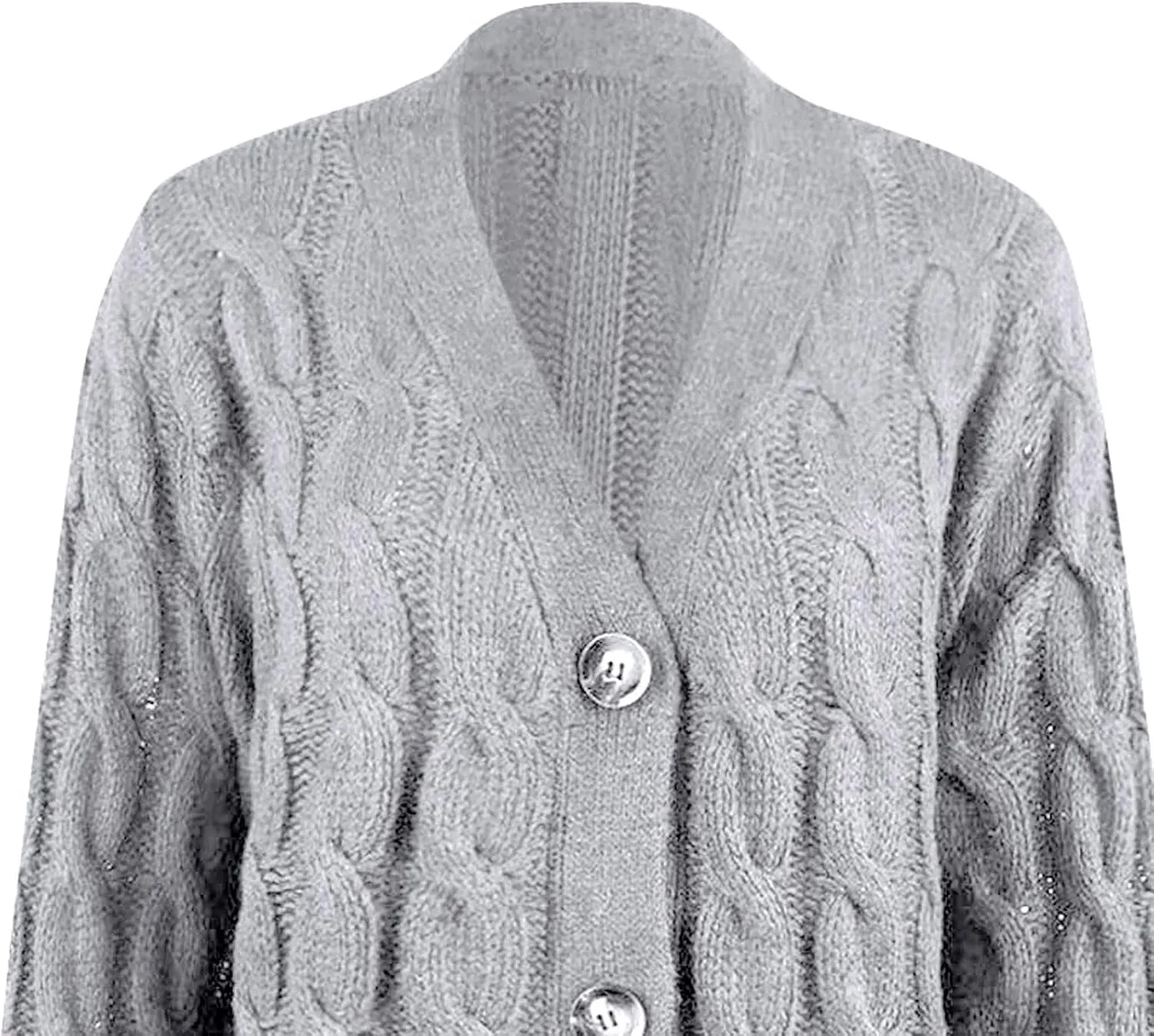 Cardigan Sweaters for Women 2024 Fall Button Down Open Front Cardigan Knit Chunky Sweater Outwear Coats with Pockets