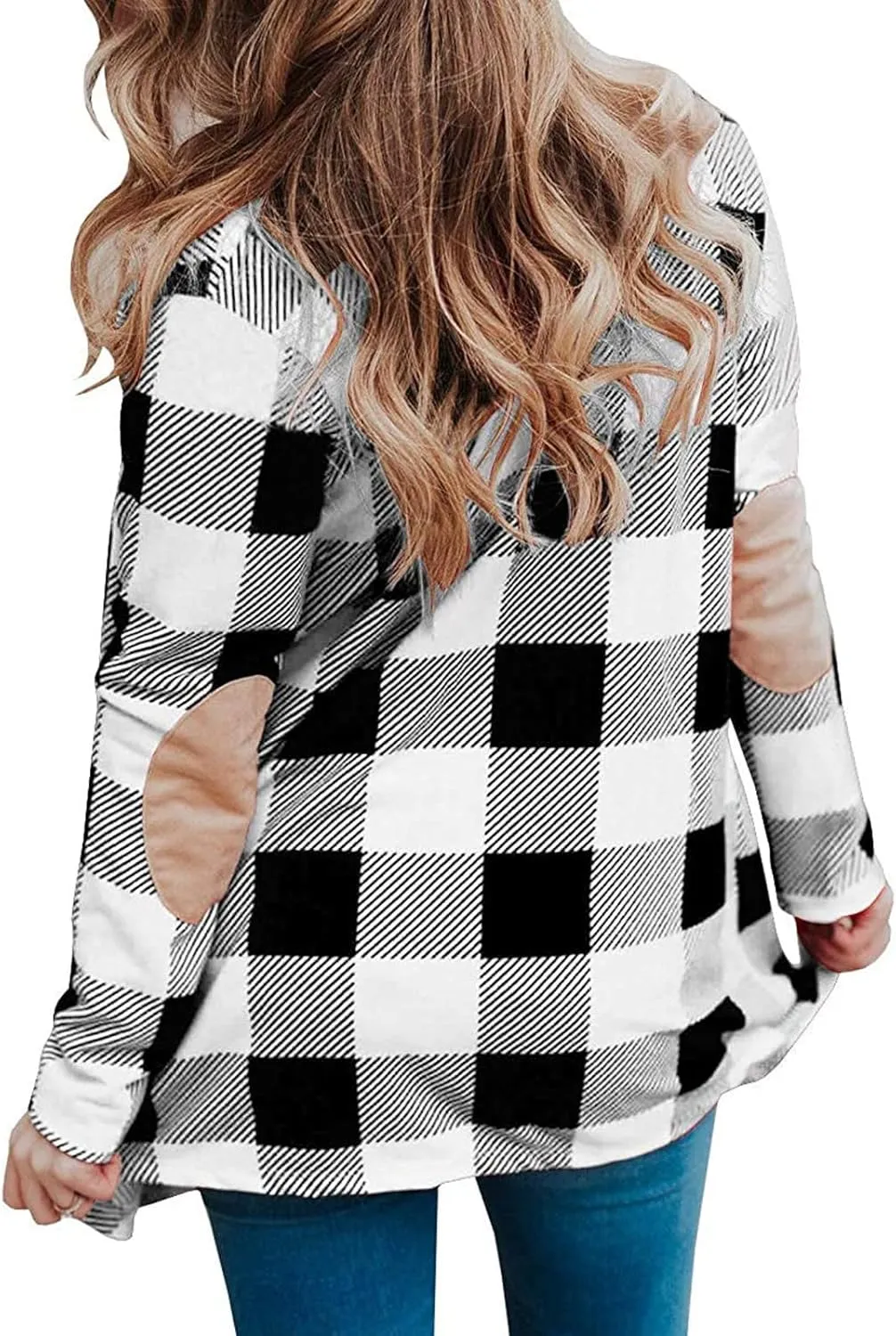 Checkered Cardigan for Women 2024 Trendy Long Sleeve Loose Soft Flannel Shirt Buffalo Plaid Fall Outfits with Pockets