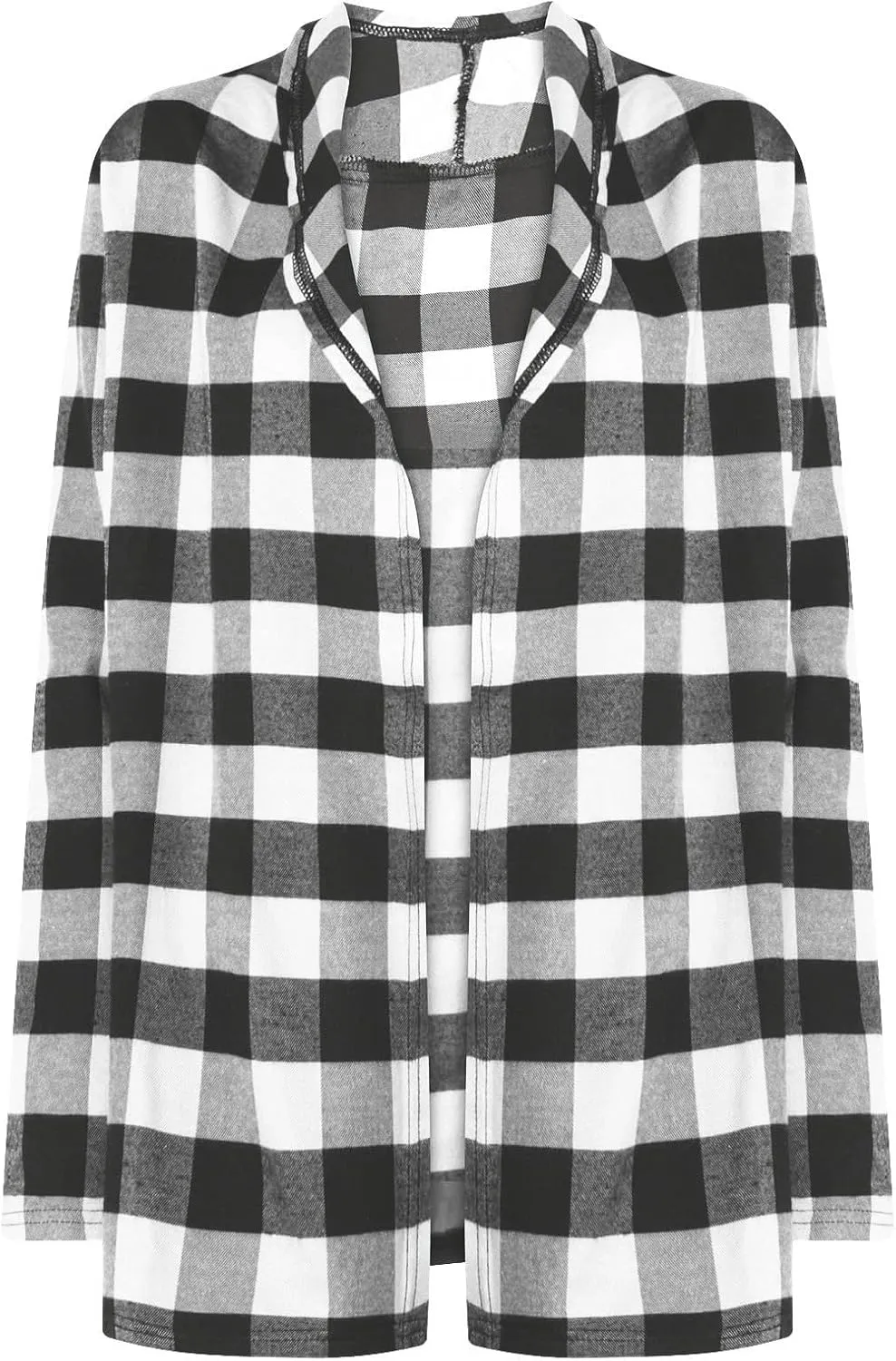 Checkered Cardigan for Women 2024 Trendy Long Sleeve Loose Soft Flannel Shirt Buffalo Plaid Fall Outfits with Pockets