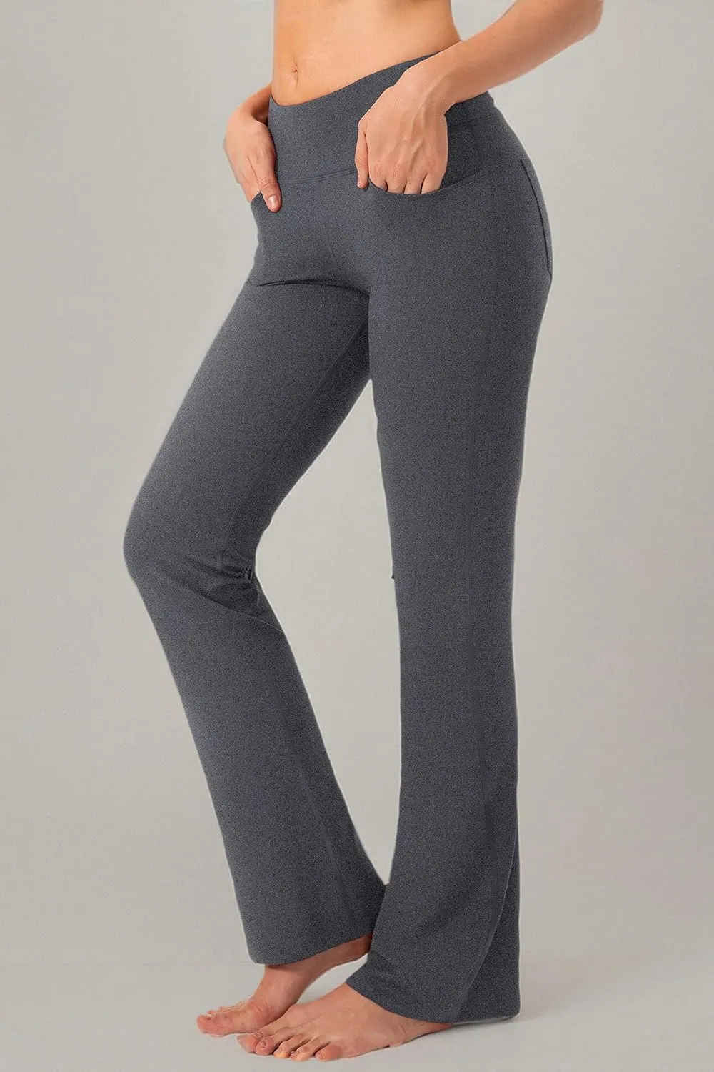 G Gradual Women's Yoga Pants 4 Pockets High Waist Dress Pants Tall Bootcut Work Pants