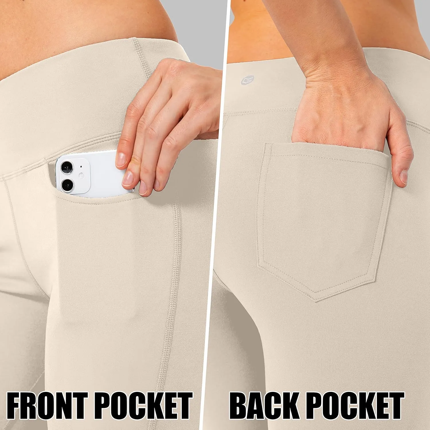 G Gradual Women's Yoga Pants 4 Pockets High Waist Dress Pants Tall Bootcut Work Pants
