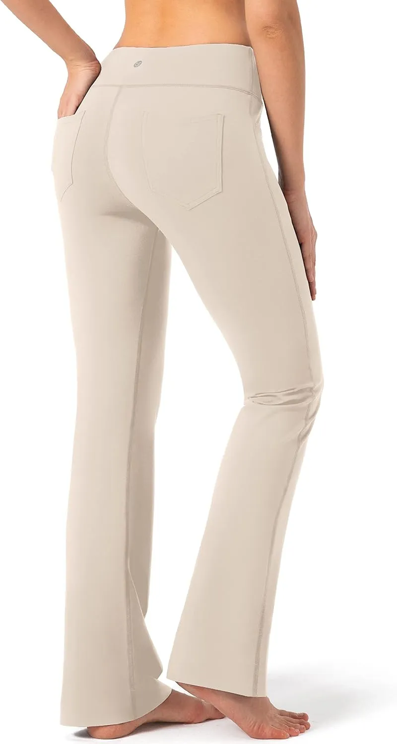 G Gradual Women's Yoga Pants 4 Pockets High Waist Dress Pants Tall Bootcut Work Pants