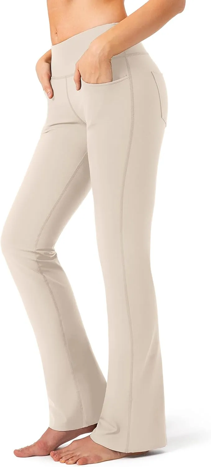G Gradual Women's Yoga Pants 4 Pockets High Waist Dress Pants Tall Bootcut Work Pants