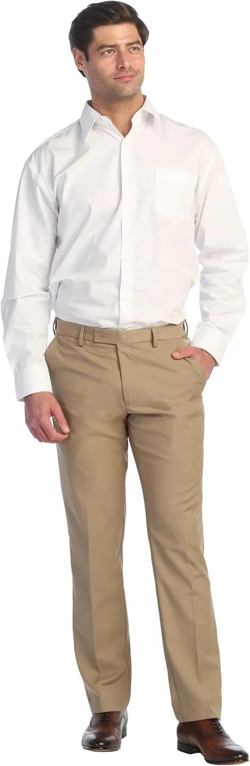 Gioberti Men's Hidden Expandable Waist Dress Pants