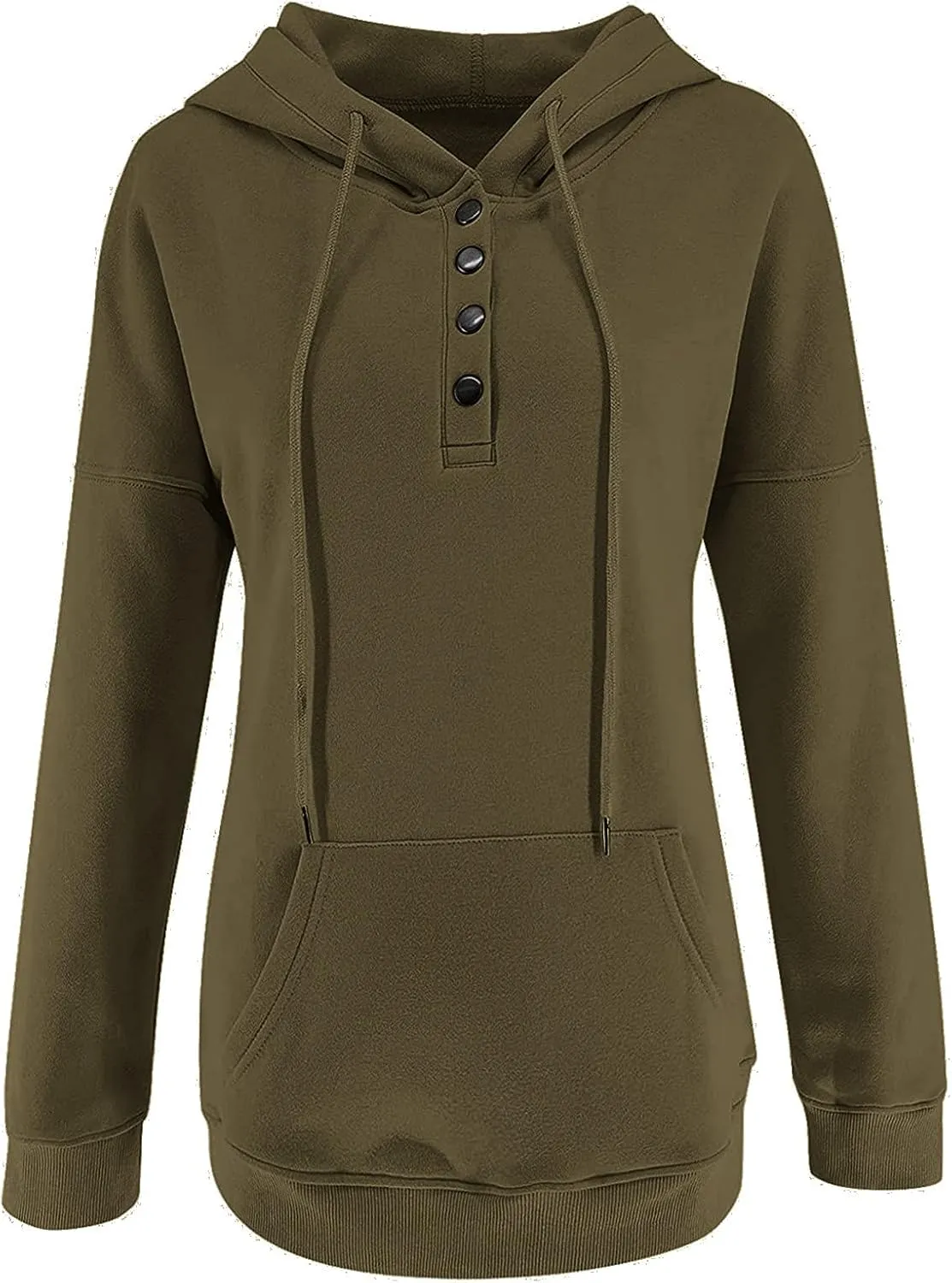 Hoodies For Women 2023 Drawstring Long Sleeve Hoodies Tops Casual Pullover Sweatshirt Fall Loose Fit Clothes With Pocket