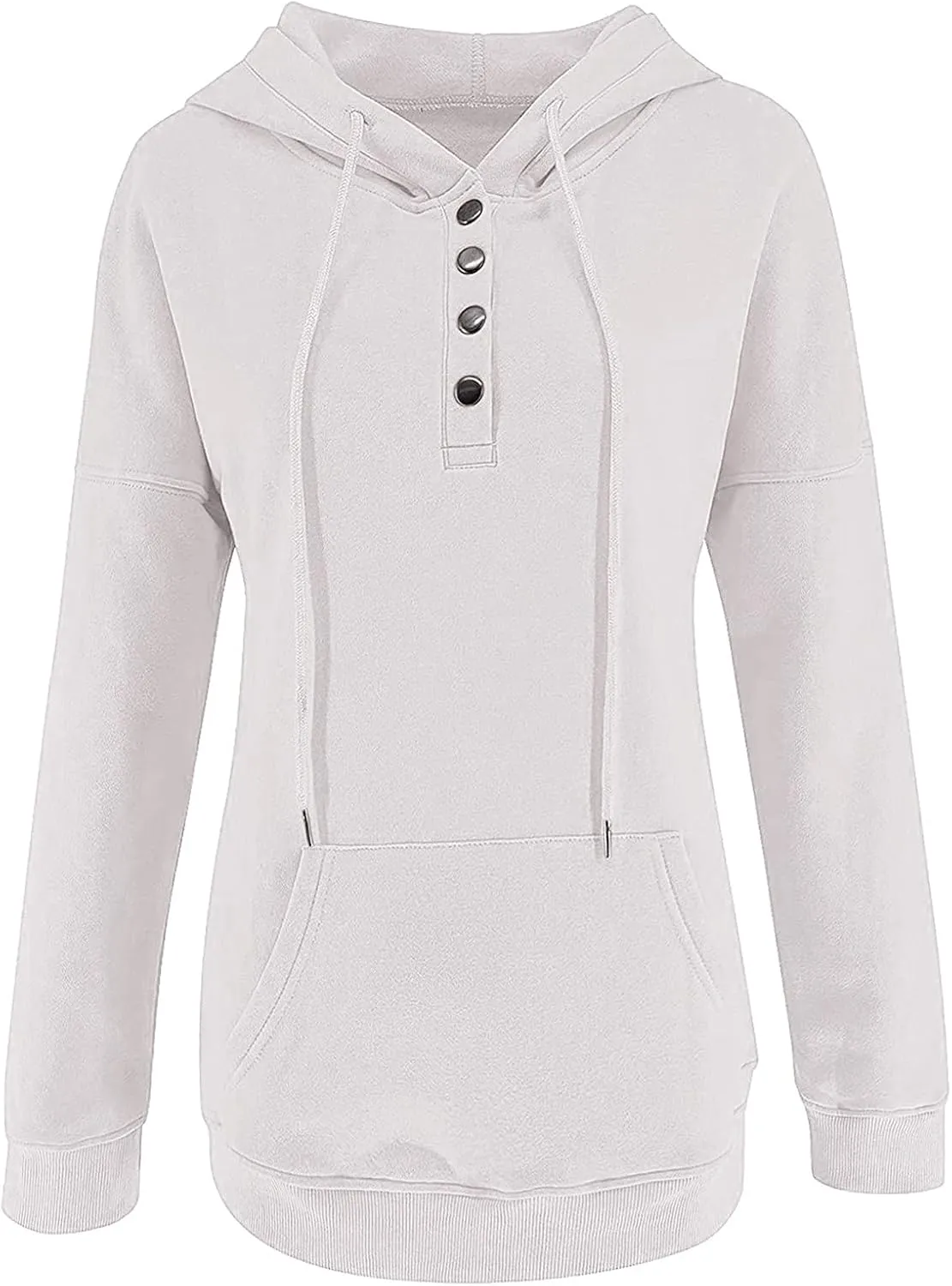 Hoodies For Women 2023 Drawstring Long Sleeve Hoodies Tops Casual Pullover Sweatshirt Fall Loose Fit Clothes With Pocket