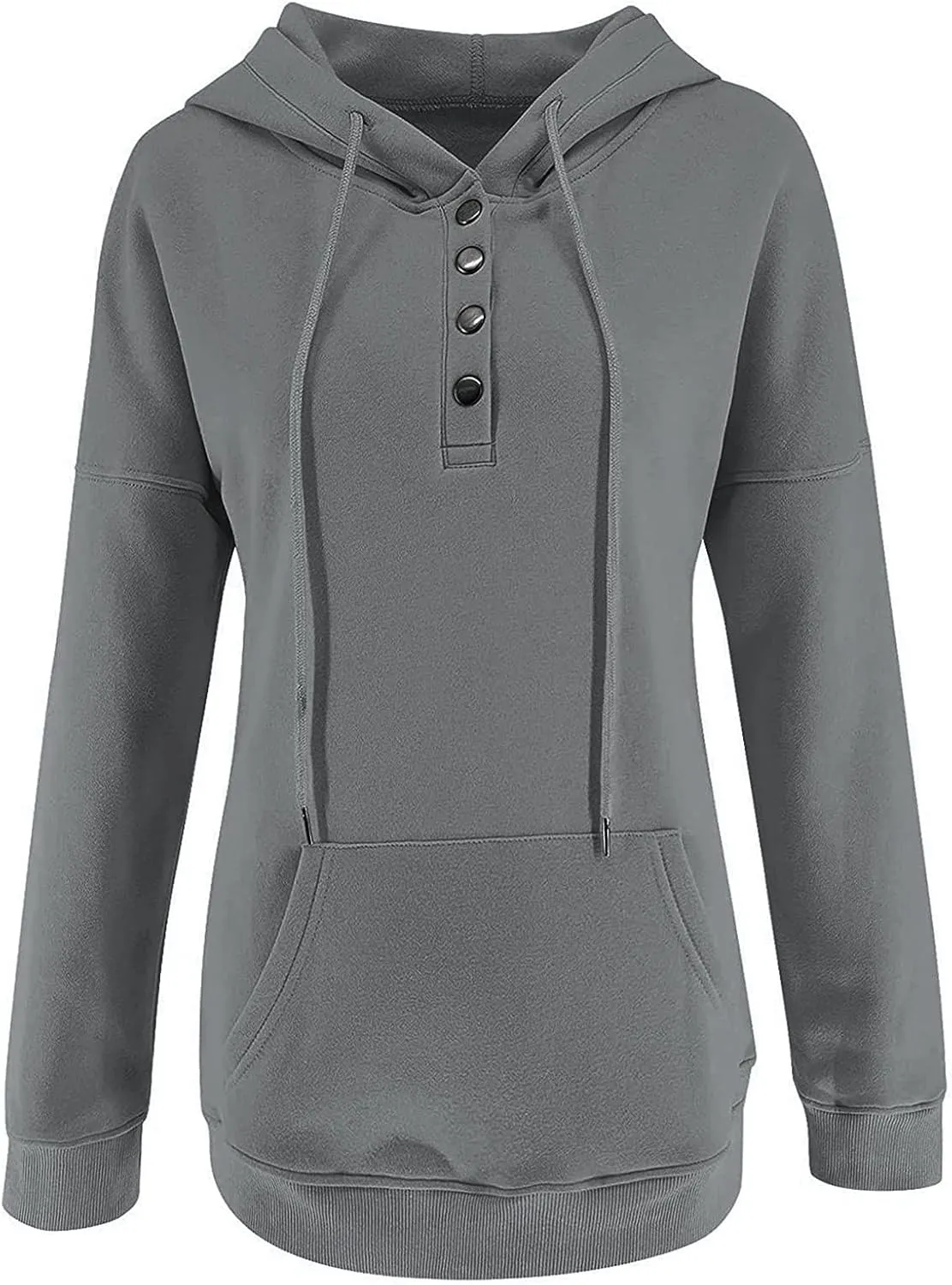 Hoodies For Women 2023 Drawstring Long Sleeve Hoodies Tops Casual Pullover Sweatshirt Fall Loose Fit Clothes With Pocket