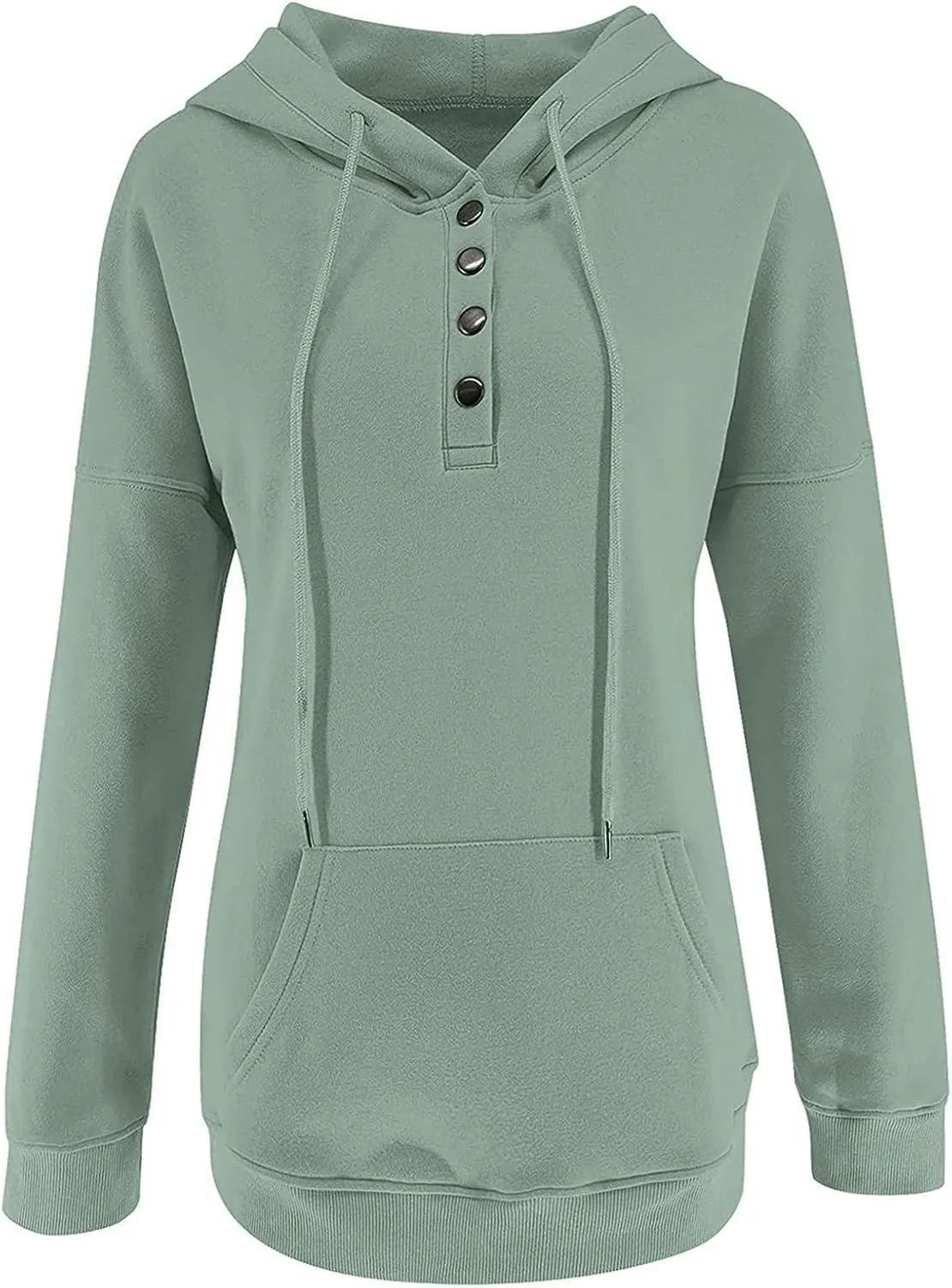 Hoodies For Women 2023 Drawstring Long Sleeve Hoodies Tops Casual Pullover Sweatshirt Fall Loose Fit Clothes With Pocket