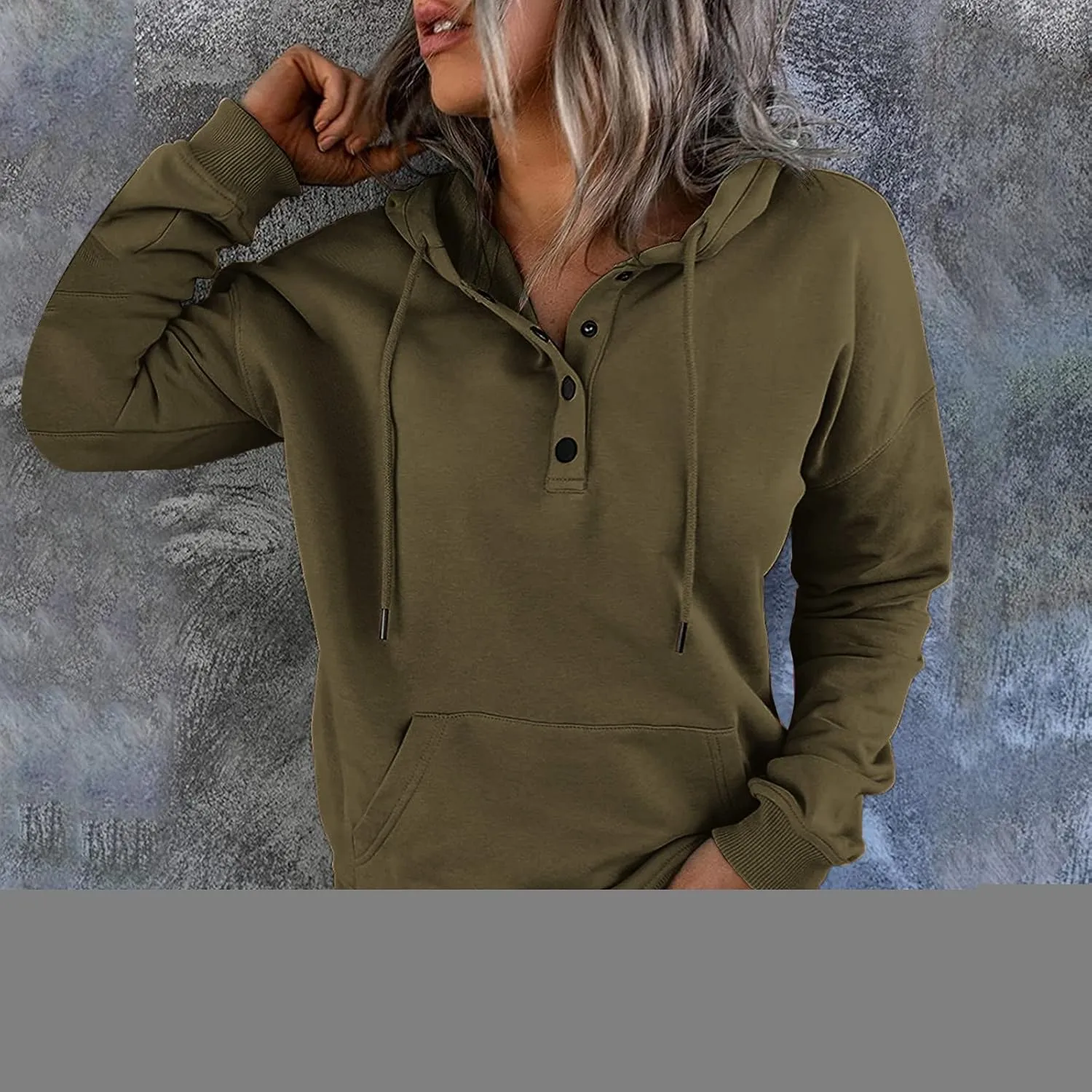Hoodies For Women 2023 Drawstring Long Sleeve Hoodies Tops Casual Pullover Sweatshirt Fall Loose Fit Clothes With Pocket