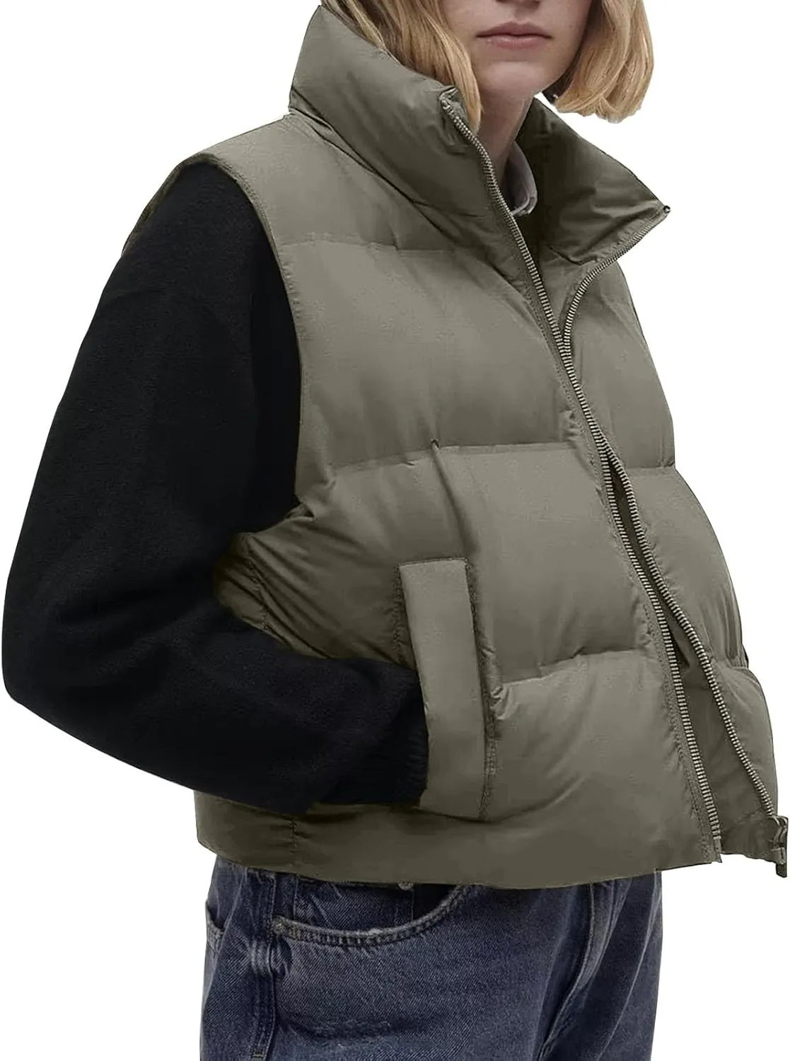 iQKA Women Men Camo Down Jacket Unisex Long Sleeve Glossy Camouflage Zipper Coat with Pockets Oversized Puffer Jackets S-5XL