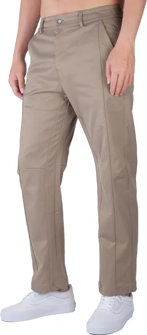 ITALYMORN Elastic Waist Dress Pants for Men with Button Closure Flat Front Chinos Relaxed Fit