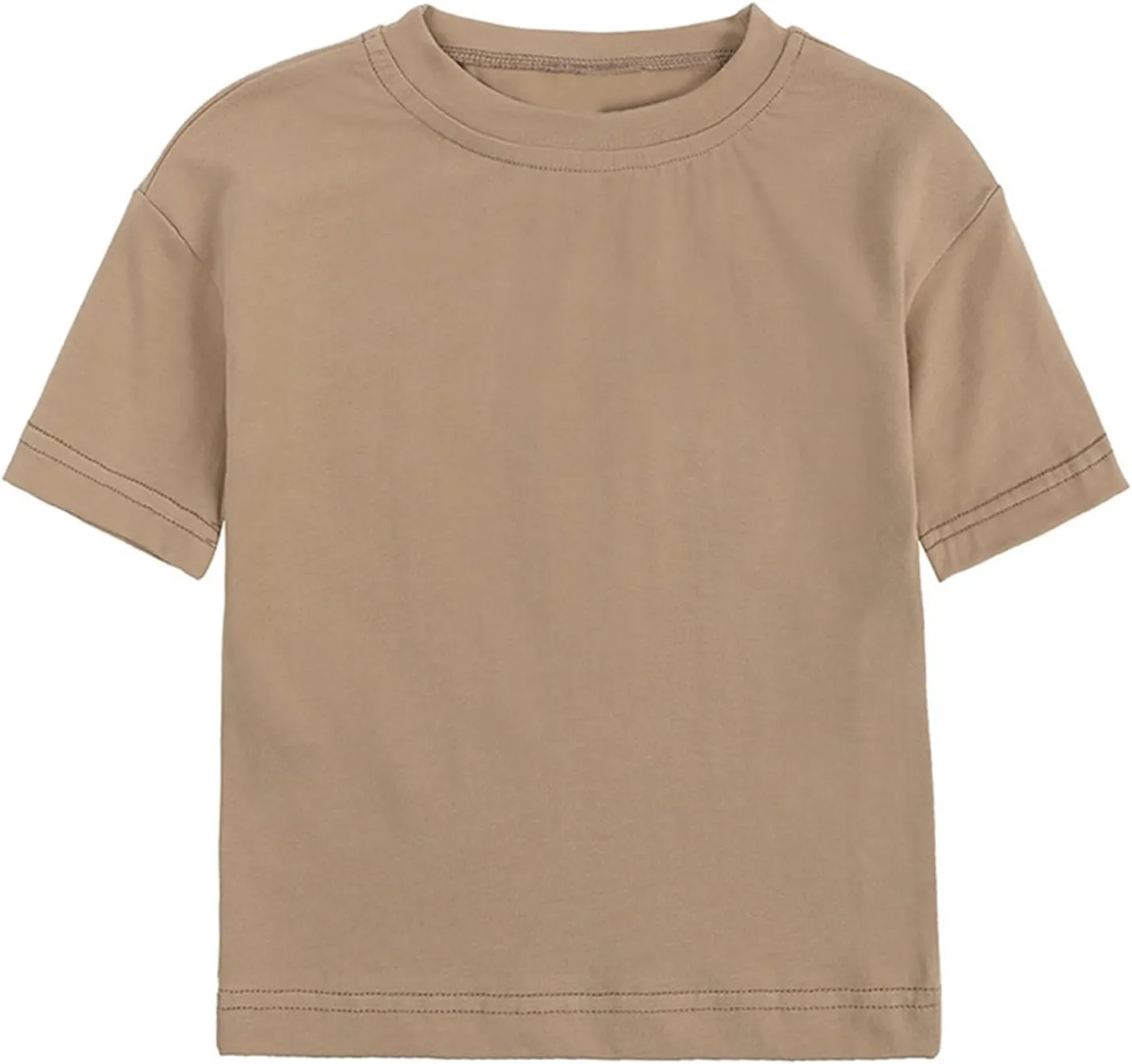 Kids Solid T Shirt Baby Boys Girls Toddler Short Sleeve Cotton Soft Tees Tops Summer Basic Classic Clothes Lightweight