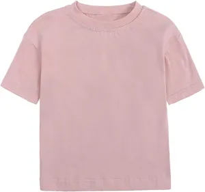 Kids Solid T Shirt Baby Boys Girls Toddler Short Sleeve Cotton Soft Tees Tops Summer Basic Classic Clothes Lightweight