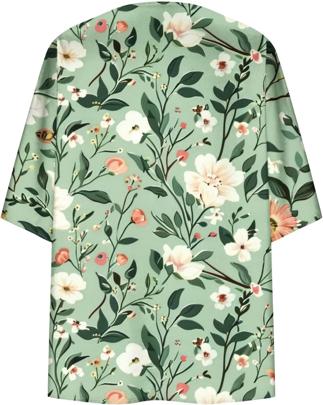 Kimonos for Women Summer Chiffon Beach Cover Up Lightweight Open Front 3/4 Sleeve Cardigan Vacation Outfits