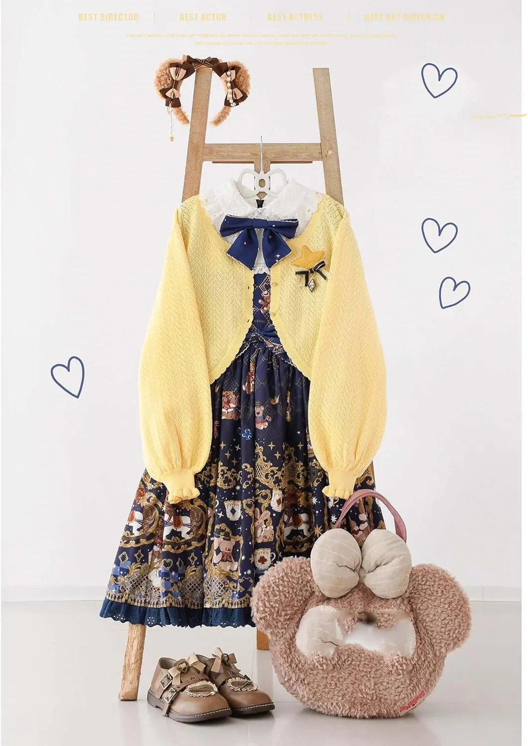 Lolita Short Cardigan Cute Loose Cable Knit Button Up Sweaters Women Teen Vintage Kawaii Open Front Crochet Shrug