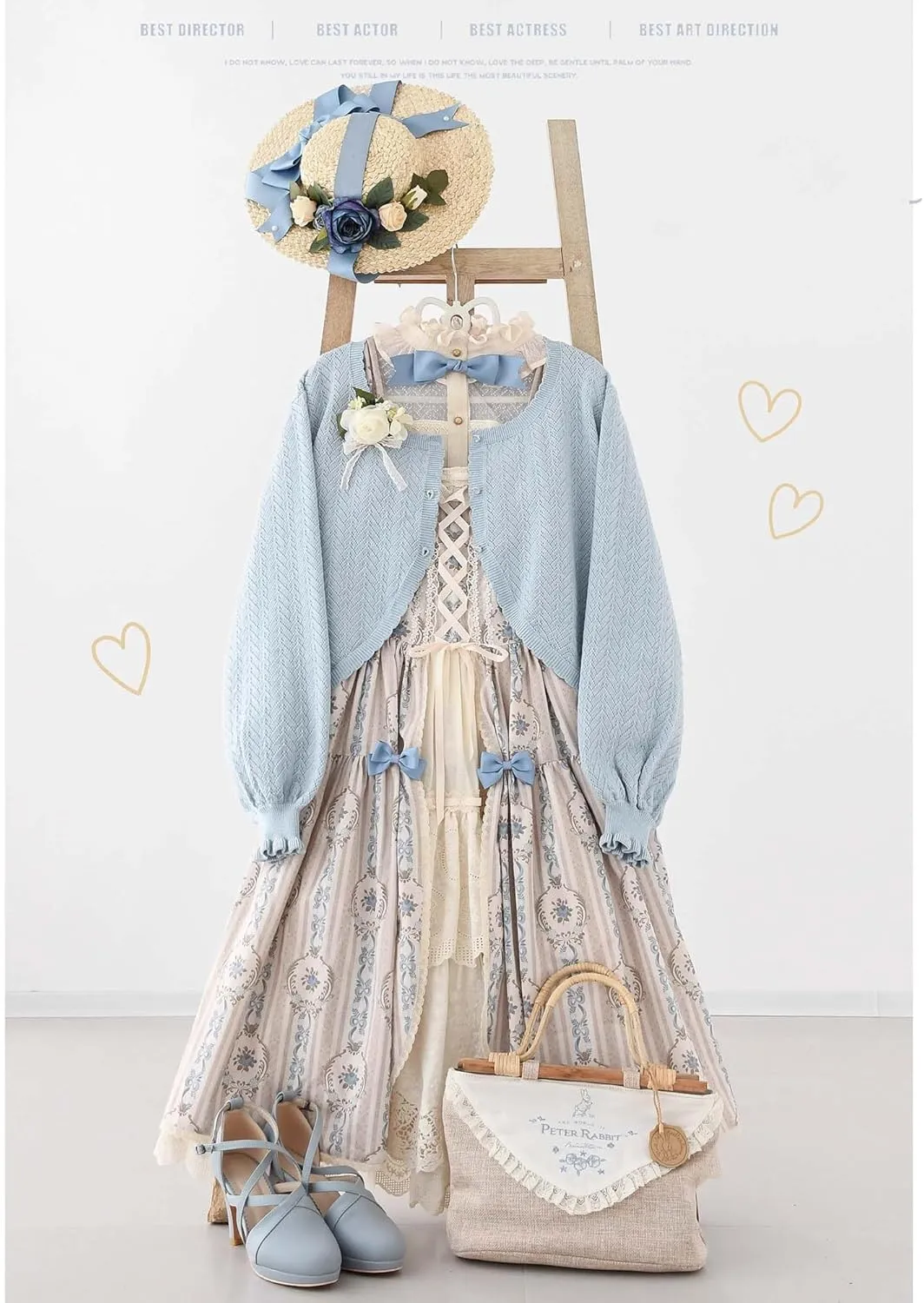 Lolita Short Cardigan Cute Loose Cable Knit Button Up Sweaters Women Teen Vintage Kawaii Open Front Crochet Shrug