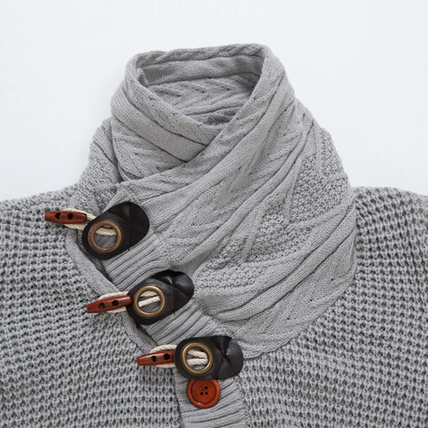 Men's Cardigan Shawl Collar Sweater Cardigans Button Up Knit Cardigan Outwear Slim Fit Lightweight Cable Knit Sweaters