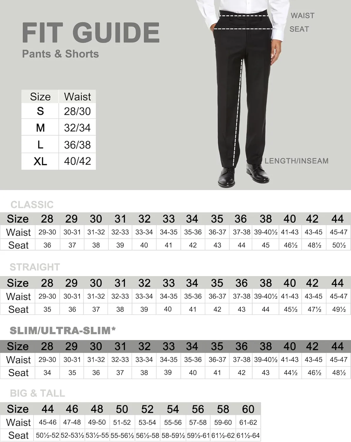 Mens Classic Fit Flat Front Hidden Expandable Waist Dress Pants No Iron Suit Pants