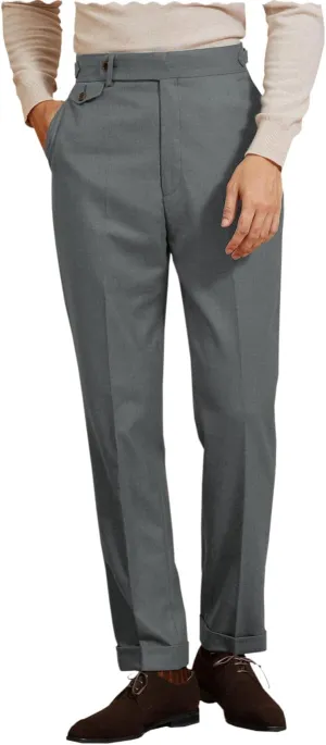 Men's Dress Pants Pleated Front Casual Hidden Expandable Waist Dress Suit Pants