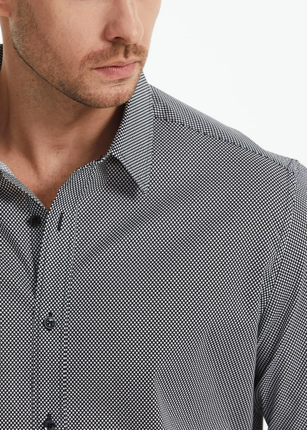 Men's Floral Dress Button Down Shirt Mens Long Sleeve Casual Cotton Shirt