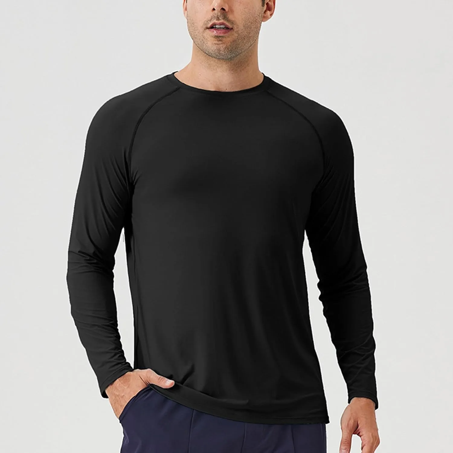 Men's Sun Protection Shirts Long Sleeve Rash Guard UV SPF UPF 50  Fishing Running Quick Dry Lightweight Pullover Tops