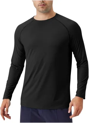 Men's Sun Protection Shirts Long Sleeve Rash Guard UV SPF UPF 50  Fishing Running Quick Dry Lightweight Pullover Tops