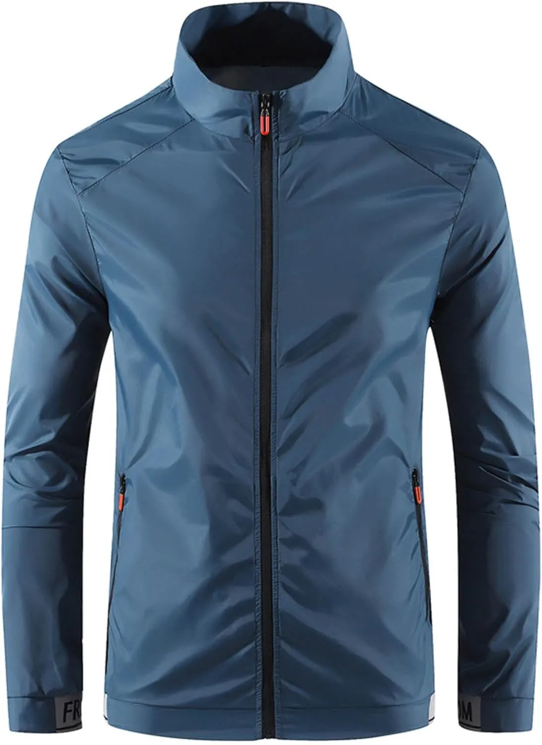 Mens UPF 50  Full Zip Up Sun Protection Jacket Casual Long Sleeve Lightweight UV Shirts for Hot Weather Hiking Fishing