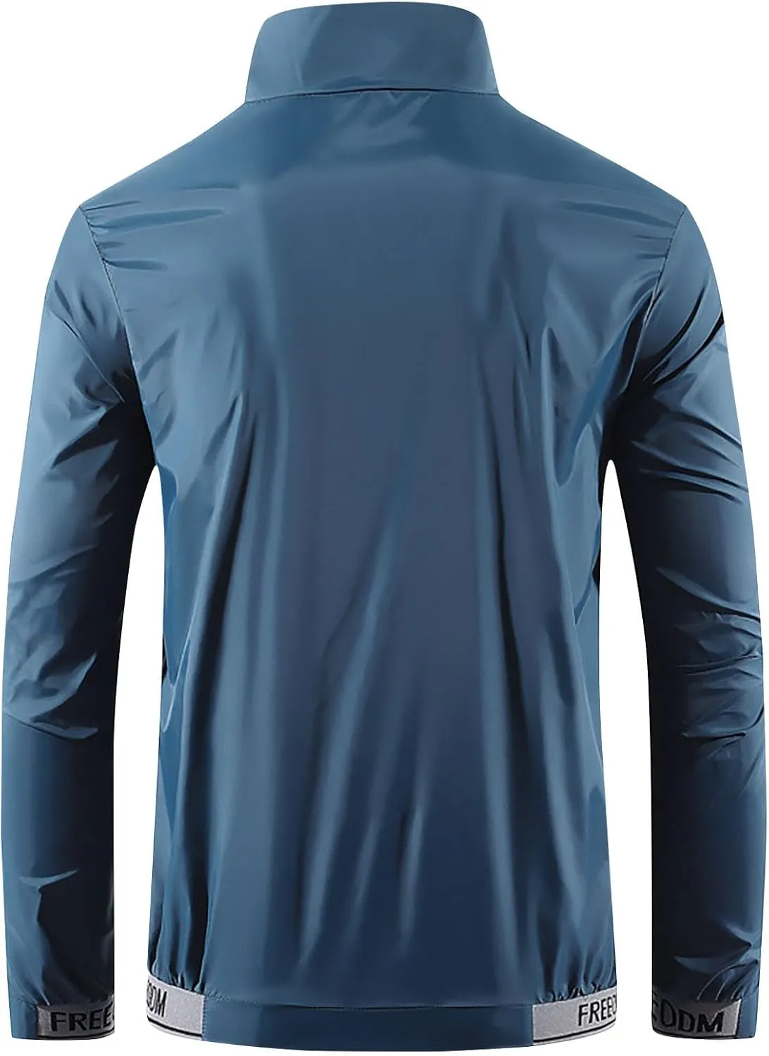 Mens UPF 50  Full Zip Up Sun Protection Jacket Casual Long Sleeve Lightweight UV Shirts for Hot Weather Hiking Fishing