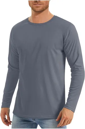 Men's UPF 50  Rash Guard Swim Fishing Sun Shirts Long Sleeve SPF UV Sun Protection Tshirts for Outdoor Casual Workout