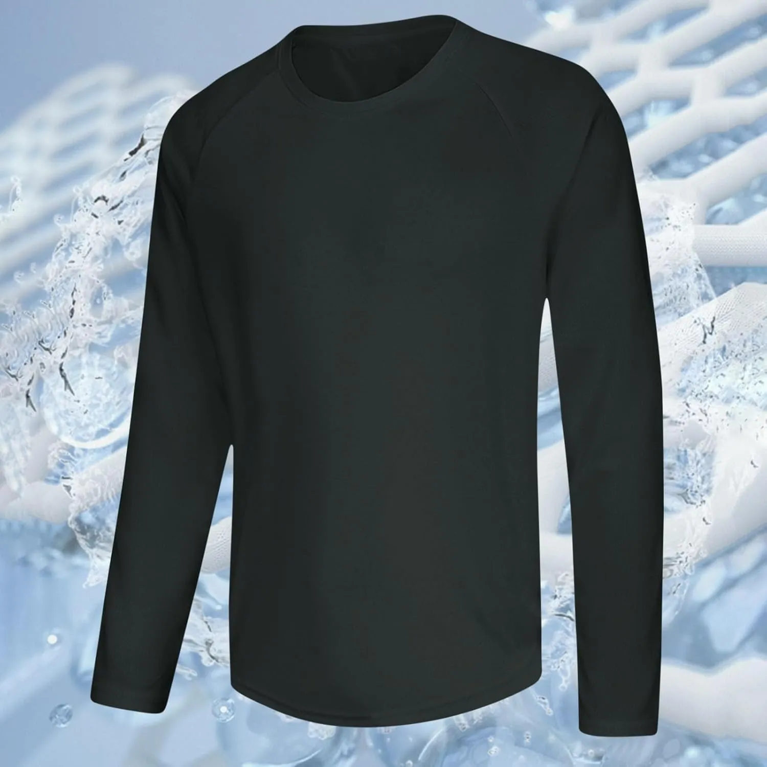 Men's UPF 50  Sun Protection UV SPF Shirts Fishing Running Long Sleeve Lightweight Quick Dry Swim T-Shirt Rash Guard