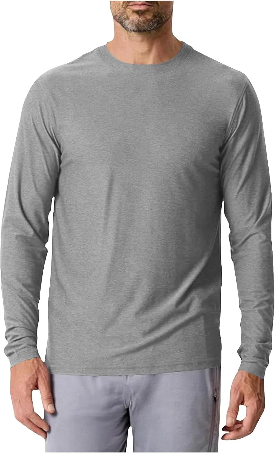 Mens UPF 50  UV Sun Protection Shirts Outdoor Long Sleeve SPF Rash Guard Lightweight Quick Dry Fishing Running Tshirts