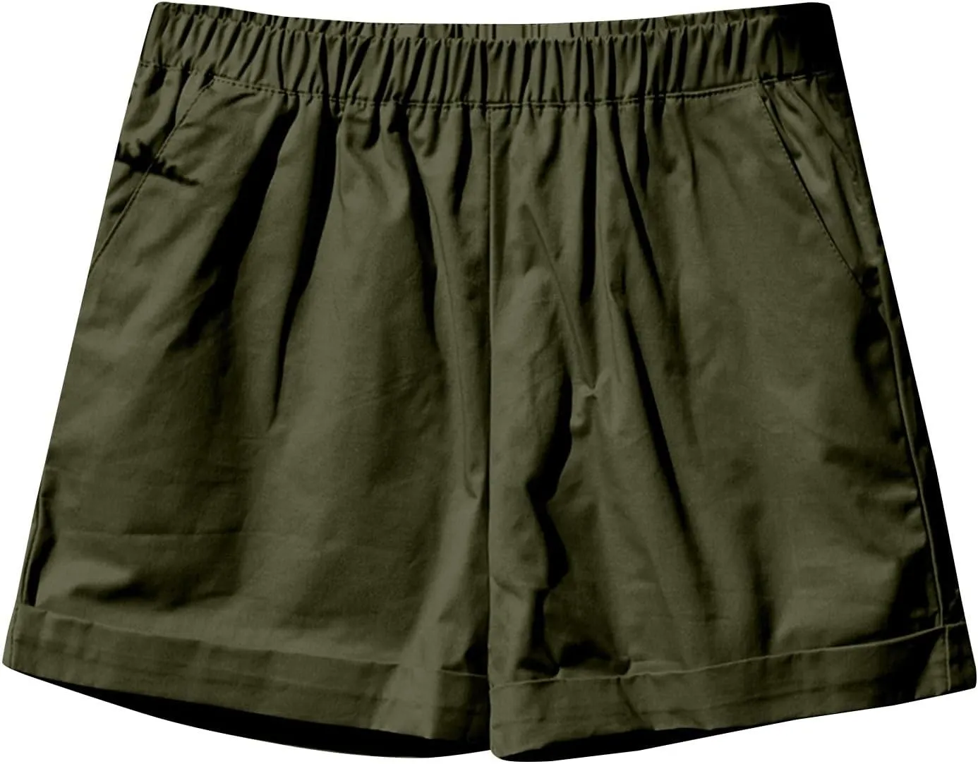NBXNZWF Linen Shorts for Women 2025 Summer Loose Casual Comfy Elastic Waist Pants Beach Vacation Gym Shorts with Pockets