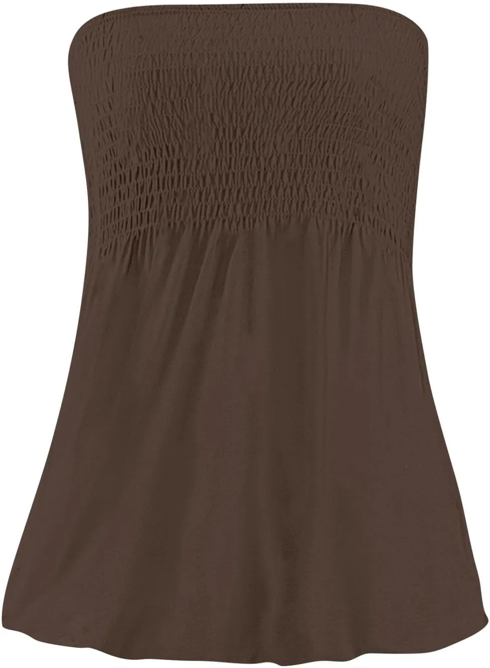 NBXNZWF Womens Tube Tops Off The Shoulder Smocked Strapless Sexy Tanks Summer Casual Bandeau Sleeveless Backless Shirts