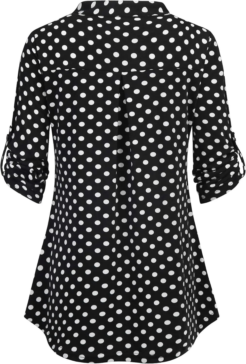 Ninedaily Women's 3/4 Sleeve Plaid Shirts Zip Floral Casual Tunic Blouse Tops
