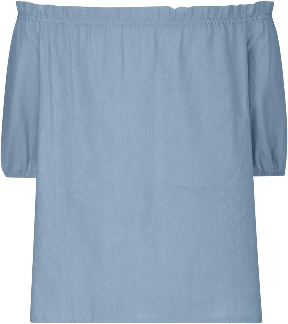 Off Shoulder Womens Linen Tops Trendy Shirred Neck Short Sleeve Shirts Summer Casual Beach Blouse Going Out Gauze Tees