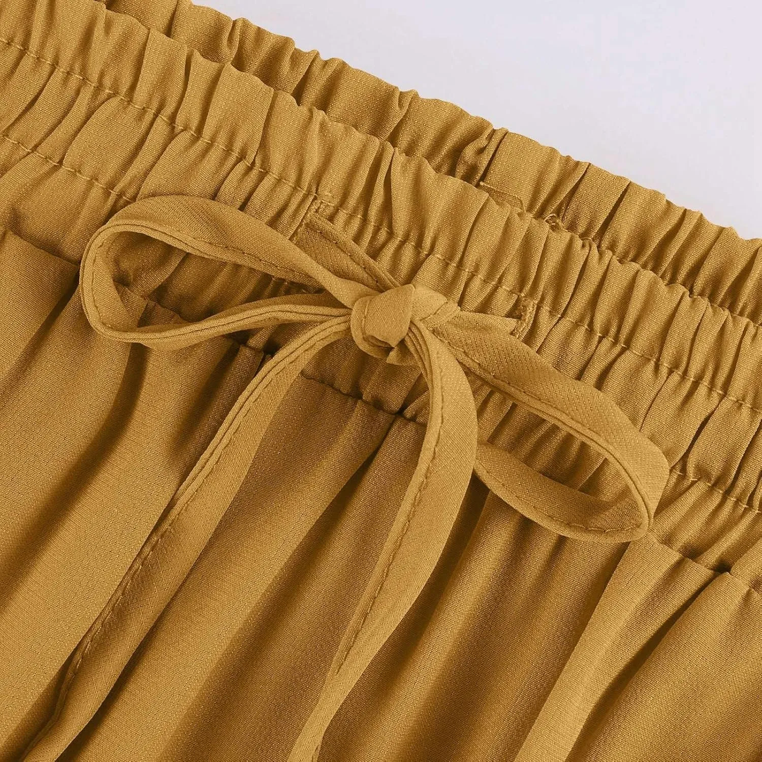 Pleated Maxi Skirts for Women Summer Drawstring High Waisted Aline Skirt Beach Tiered Long Beach Skirt with Pockets