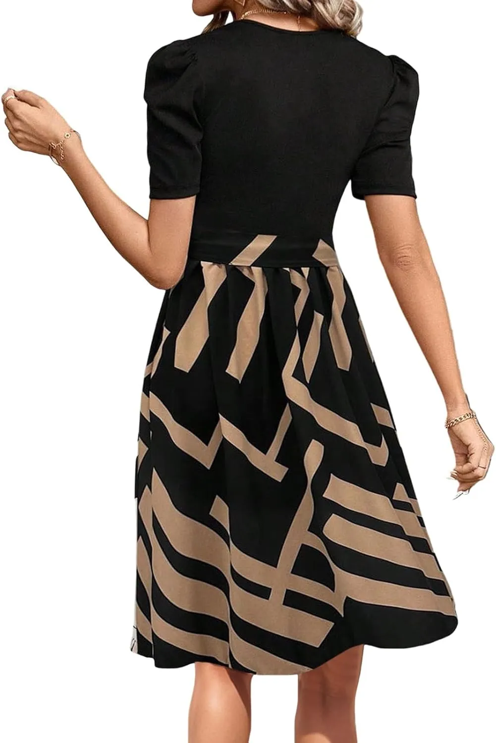 Resort Dresses for Women 2025 Vacation Floral Short Sleeve Wrap Patchwork Dresses Ruffle Hem Flowy a Line Mini Dress