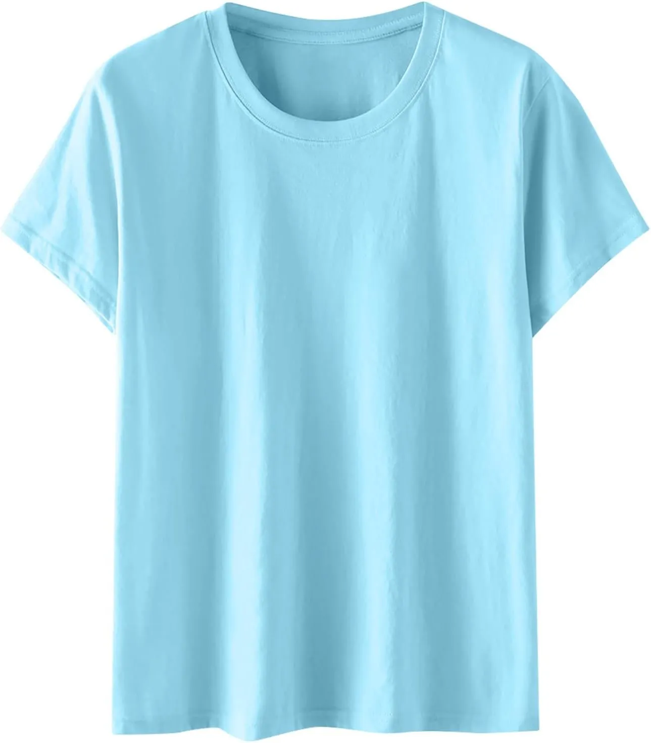 SMIDOW Plus Size Tops for Women Summer 2023 Casual Loose Short Sleeve Solid t-Shirt Dressy Blouse Trendy