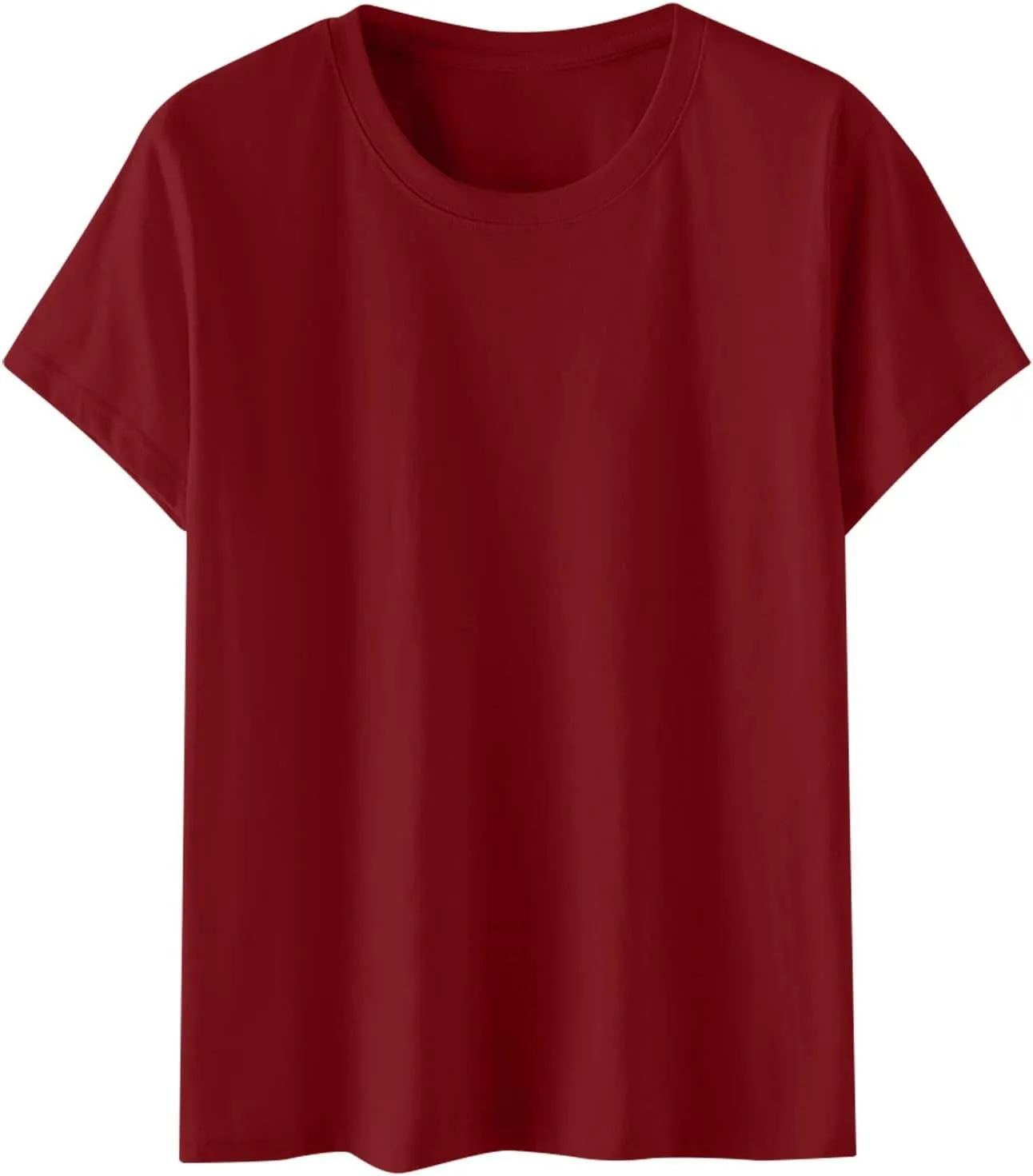 SMIDOW Plus Size Tops for Women Summer 2023 Casual Loose Short Sleeve Solid t-Shirt Dressy Blouse Trendy