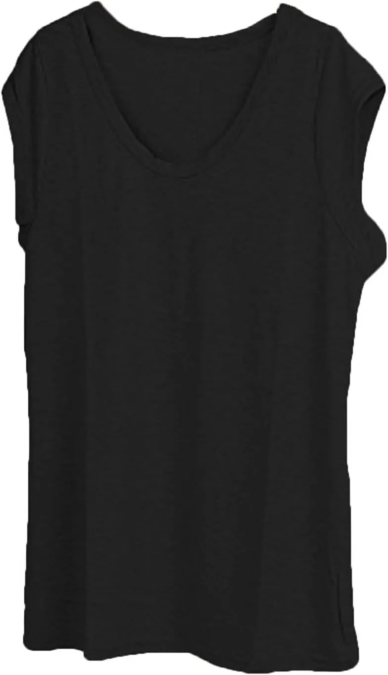 Summer Tops for Women 2023 Trendy Womens' Cap Sleeve Casual Loose Fit Basic Shirts Tank Tops